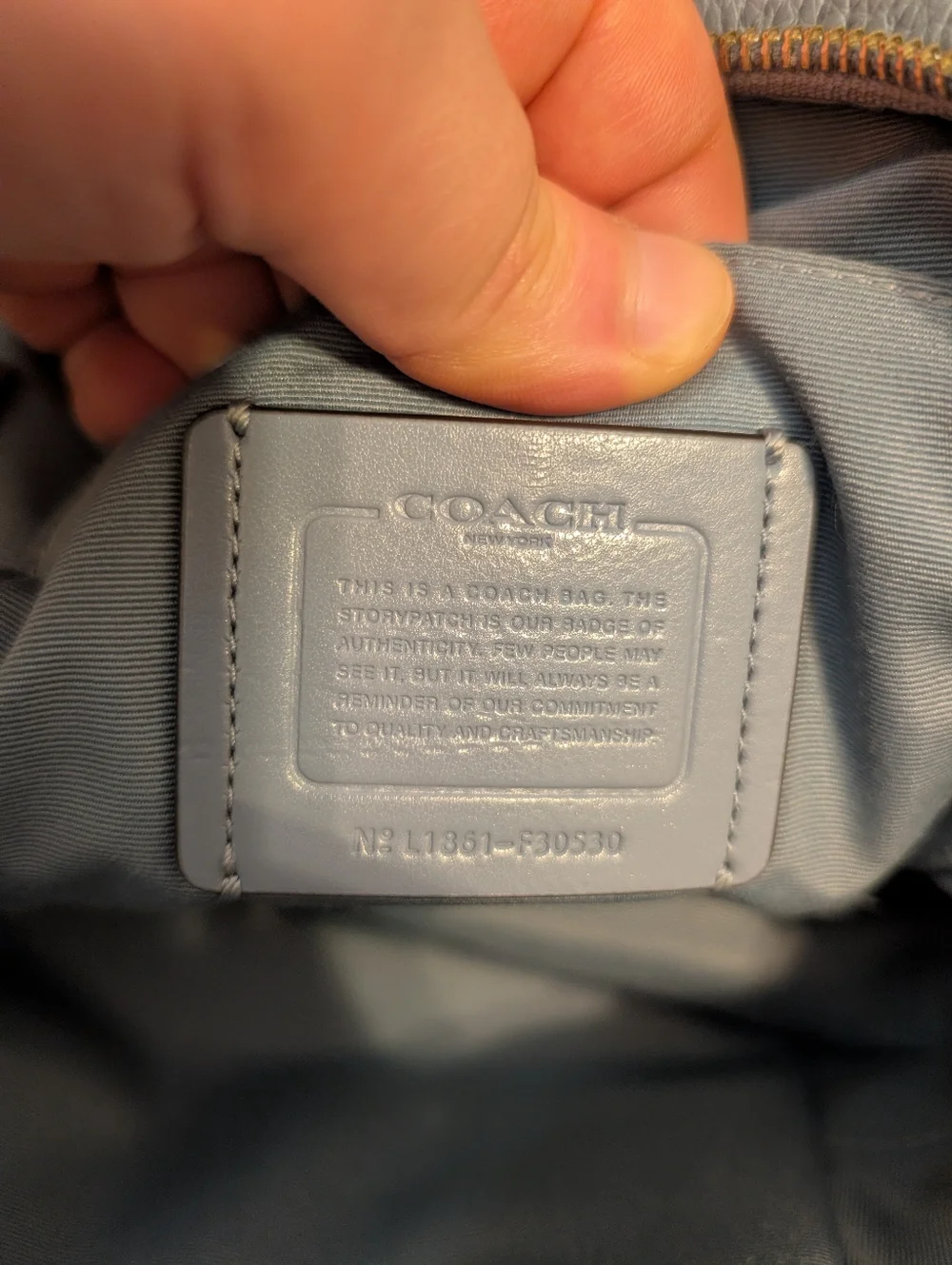 Coach Andi Mini Backpack Blue Pebbled Leather F30530 - Picture 5 of 12
